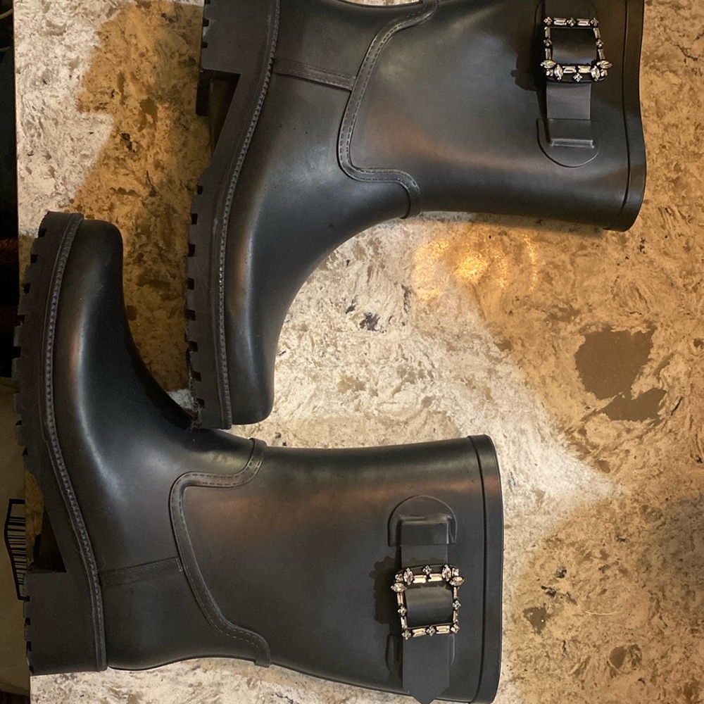 Really Cute Time and Tru Rain boots with buckle detail